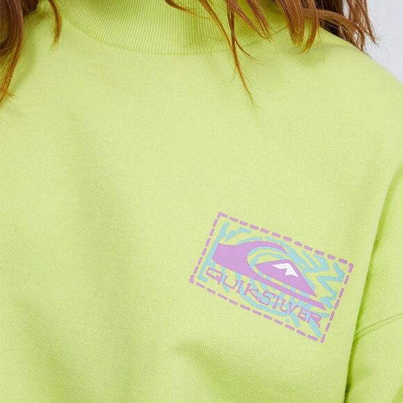 Quiksilver Women's Organic Colorful History Mock Neck Sweatshirt - Size L - Picture 2 of 12